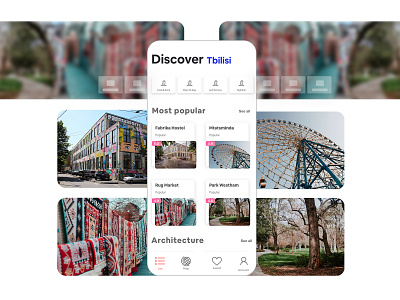 Travel App Design collection ios list result tourism tourist uidesign ux designer ux ui