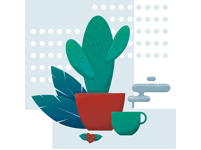 Still Life cactus in pot cup design food graphic design graphics illustration leaves nature smoke