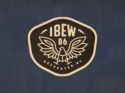 Electrical Union Mark badge bird branding design eagle electric falcon hawk illustration local 86 logo union vector vintage badge