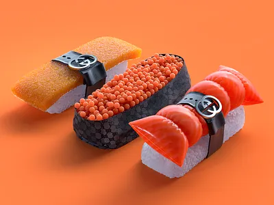 Sushi Gang 3d art 3dartist branding c4d cgi cinema 4d cloth concept concept art design flat illustration logo marvelous designer octanerender shading zbrush