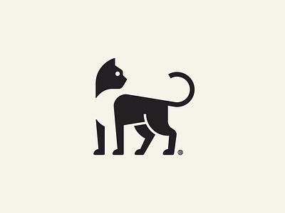 Black cat mark 2d animal black cat geometry icon illustration line logo mark minimal minimalism negative space