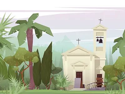 Old Chapel abandoned abandoned house chapel church concept concept art digital art env env art environment environment art game game art house illustration illustrator old sek sekond temple