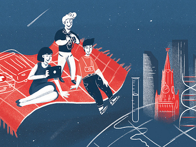 illustration for magazine china illustration magazine magillustration moscow space tourism