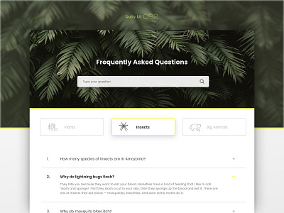 Daily UI #092 092 92 dailyui faq faqs figma ui