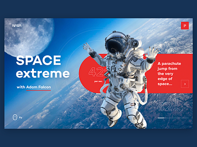 Space Extreme design digital hero ui ux web