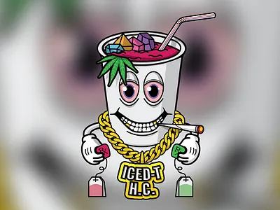 Iced T H.C. brand branding cannabis concept design esports fireworks gaming illustration interface logo poster print sheffield sketch twitch vector website