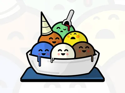 Ice Cream Party brand branding cannabis concept design fireworks gaming illustration interface logo poster print sheffield sketch vector