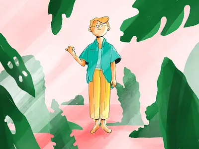 Palmhouse v.2 botanical character procreate