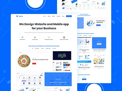 Digital Agency Landing Page agency app behance case creative design digital digital ads experience flat illustration interface landing minimal page ui user ux web website