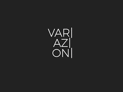 Variazioni logotype art black brand branding design font logo logodesign logotipo logotype mark minimal monogram typography