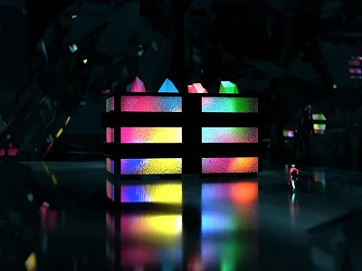Jackpot 3d blender dark environment experimental jewel lowpoly render