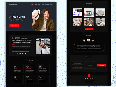 Portfolio Landing Page landing page portfolio landing page portfolio page ui ux design ui ux designer user profile ux design ux designer