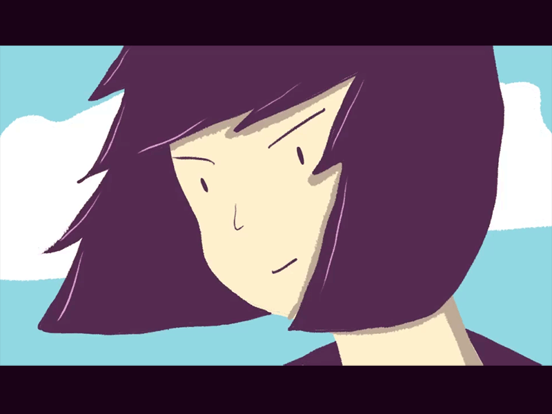 Determination animation female frame by frame hair hand drawn animation