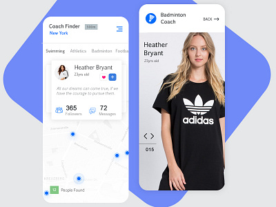 Search 021 app design app designer coach coach finder creative daily ui 021 dailyui design location app location tracker nearby search sports ui ux