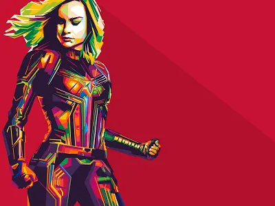 CaptainMarvel WPAP art artwork artworked artworks captain marvel carol danvers design heroes illustration popart wpap