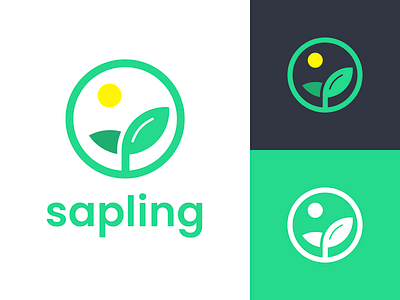 Sapling Logo branding concept identity illustration logo mark plants