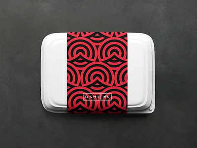 Food box for OSHI オシ, a Japanese restaurant. brand identity branding branding design design food graphic design graphic designer identity japan japanese logo logodesign logotype packaging packaging design pattern restaurant typography