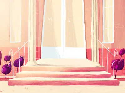 Museum entrance 2d concept concept art illustration museum photoshop