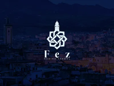 Fez Medina logo concept fez morocco travel travel agency