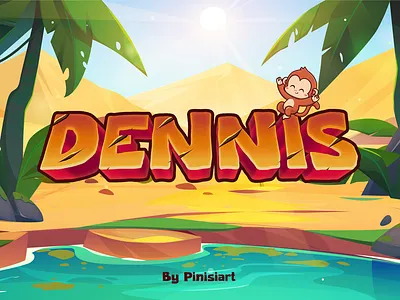 DENNIS branding cartoon children design display font font fun funny game gaming movie playful poster youtube