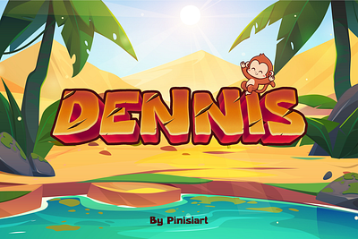 DENNIS branding cartoon children design display font font fun funny game gaming movie playful poster youtube