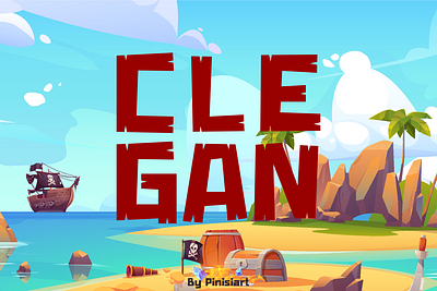 CLEGAN branding cartoon children display font font fun funny game gaming kids playful poster youtube