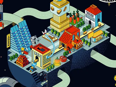 Isometric Food Factory Animation animation city factory food illustration isometric motion vector