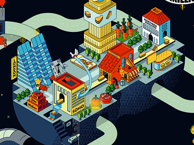 Isometric Food Factory Animation animation city factory food illustration isometric motion vector