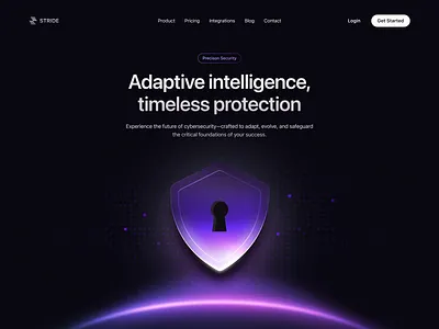 Lockr (Cybersecurity) - Hero Section cybersecurity dark mode data hero hero section illustration intelligence interaction morva morva labs product design protection saas saas landing page security ui user interface web design