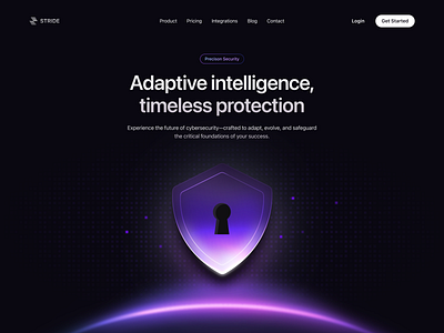 Lockr (Cybersecurity) - Hero Section cybersecurity dark mode data hero hero section illustration intelligence interaction morva morva labs product design protection saas saas landing page security ui user interface web design