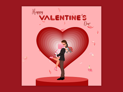 VALENTINE"S DAY SOCIAL MEDIA POST 14th february adobe illustrator chocolate couple cute couple digital post flower flower bouquet graphic design happy valentines day hearts hug love lovely couple purpose romance rose social media post teddy valentines day