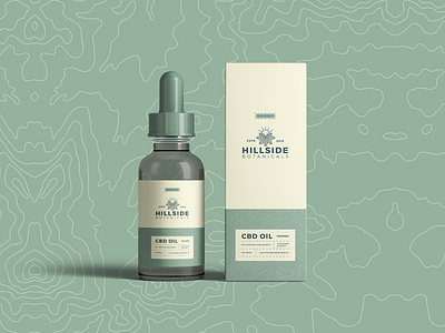 Hillside CBD Oil Tincture badge logo brand brand identity branding cbd cbd oil logo logo design minimal modern monoline packaging packaging design packaging mockups tincture