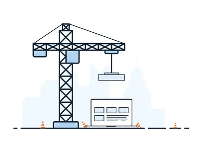 Website Under Construction construction design illustration placeholder splash page splash screen under website