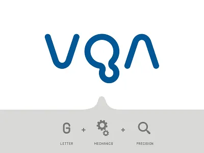 Vga - Precision Machining branding engine gear identity lens logo logotype mech mechanic precision restyling typography