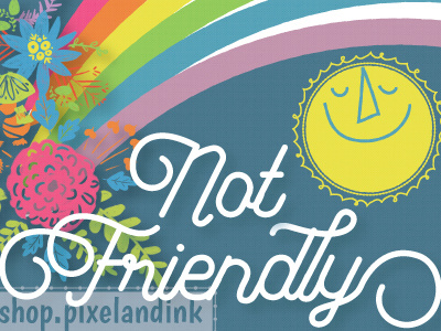 Not Friendly design illustration illustrator rainbow vector