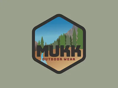 Mukk Outdoor Wear Badge design adobe badge branding design digital art graphic design illustrator logo photoshop vector