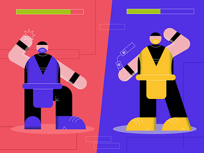 Mortal kombat geometric illustration videogame