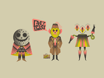 Bad Guys Club Pt. 1 colorful colors design dibbble graphic illustration monster club texture