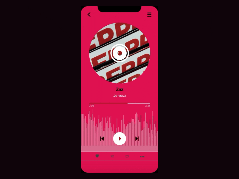 Daily UI 009 dailyui dailyui009 flinto musicplayer sketch userinterface