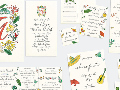 Rachel Rogers Design Watercolor Wedding Invitation Suite art design illustration invitation painting stationery watercolor wedding
