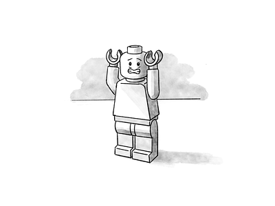 Lego Illustration 3 illustration ink drawing lego procreate