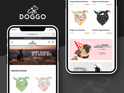 Doggo Ecommerce Theme branding design ecommerce flat graphic design identity illustrator logo minimal mobile responsive theme theme design ui ux vector web web design website