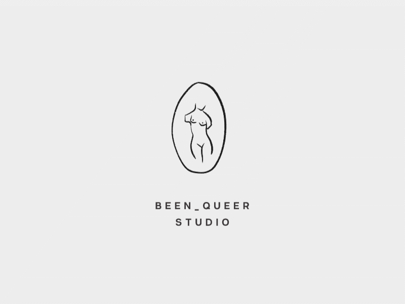 BEEN_QUEER.STUDIO after effects black and white branding graphic design illustration line art logo logo design minimal motion graphics ripple