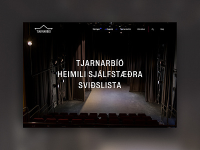 Tjarnarbíó branding design ui ux design ui deisgn ux webdesign