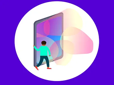 tablet addiction art design graphic design illustration phone