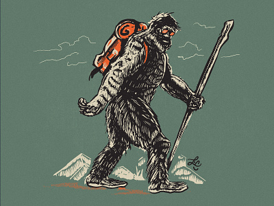 Big Foot Camps arkansas bigfoot camping design hickory design co illustration outdoor texture vintage