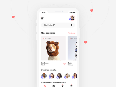 Petlovers - Faça a diferença, adote. adobexd app applicaiton dashboard app pet pet adoption pets ui uiux xd