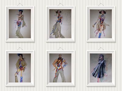 Fashion Painting close fashion hand painting