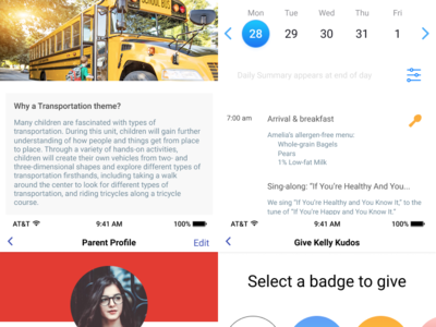 Early Childhood Education App (Prototype) daycare education education app figma figmadesign mobile app mobile app design parents school service design students teachers ui design user center design ux design