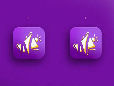 N + Loudspeaker Logo for NotEfi app appicon applogo apps brandidentity branding design dribbbler funky graphic design lettermark logo logodesign purple
